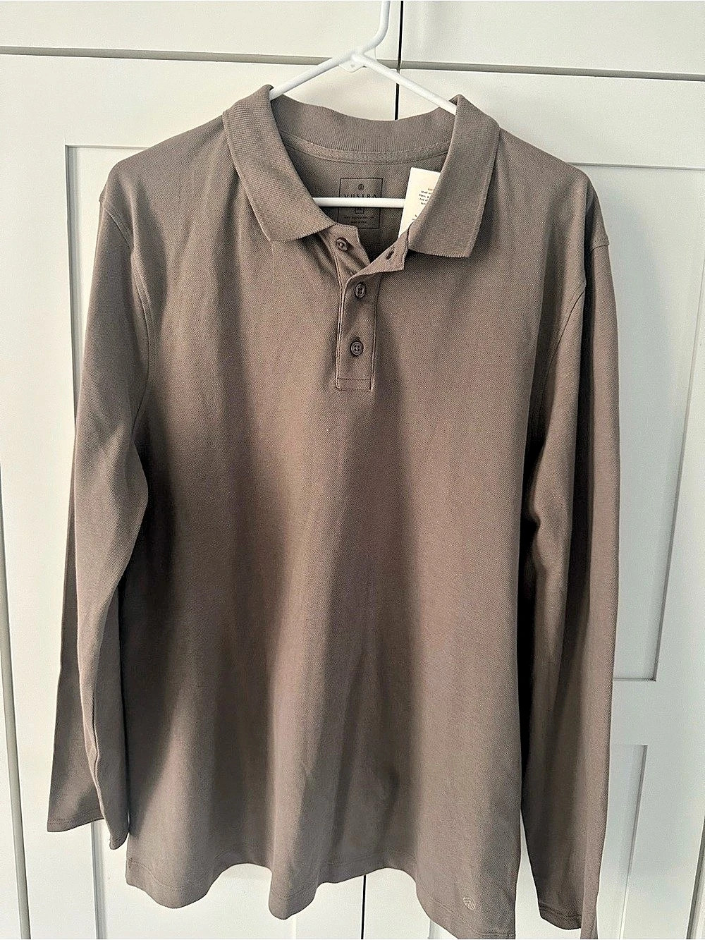 VUSTRA Long Sleeve Polo Brown XL NWT